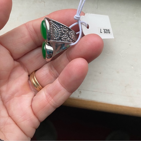 Jade sterling ring - Picture 13 of 13